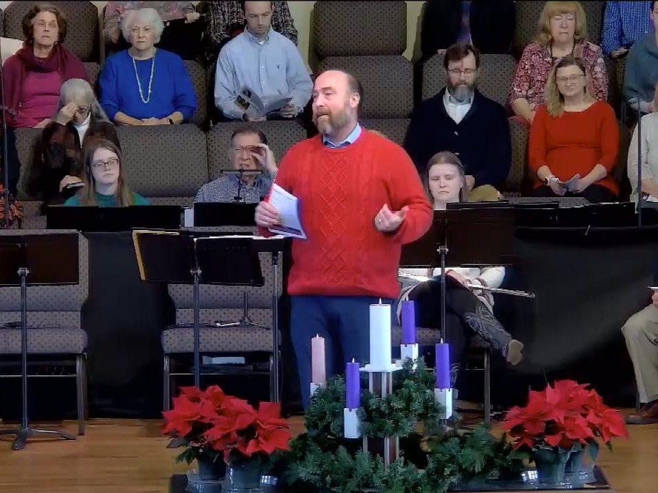 Pastor Christopher Ingram preaching at Yates Baptist Church